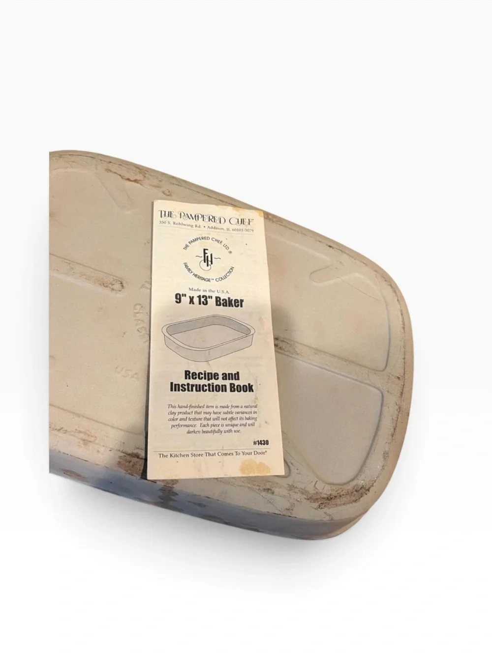 The Pampered Chef 9” x 13” Baker Stone Wear Rectangle Pan Family Heritage